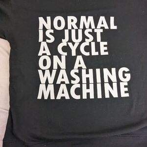 Dubgee By Whoopi Normal Is Just A Cycle On A Washing Machine Black Hoodie Large